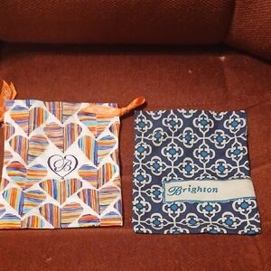 Brighton Multicolor and Blue Patterned Jewelry Dust Bag Pouches